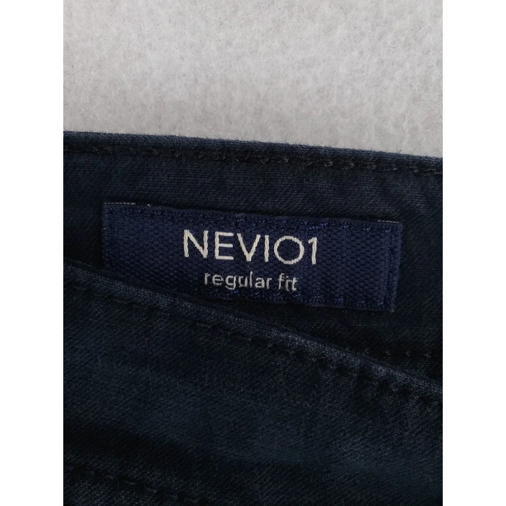 Atelier Gardeur Pants Mens 35x32 Navy Blue Nevio 1 Regular Straight Linen Blend